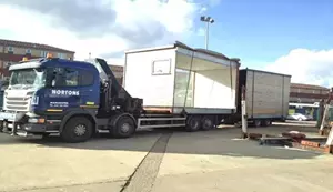Modular Cabins colelcted at Hartlepool